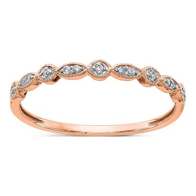 10K Rose Gold 1/20 ct tw Diamond Fancy Ring