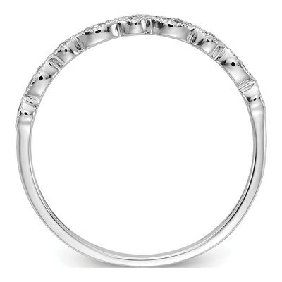 10K White Gold 1/20 ct tw Diamond Fancy Ring – view 2