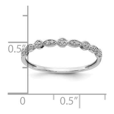 10K White Gold 1/20 ct tw Diamond Fancy Ring – view 3