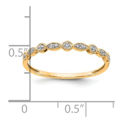 10K Yellow Gold 1/20 ct tw Diamond Fancy Ring – view 2