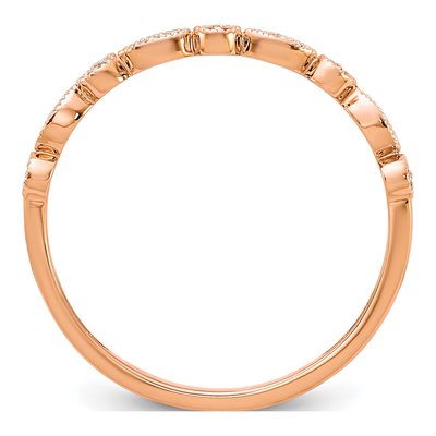 14K Rose Gold 1/20 ct tw Diamond Fancy Ring – view 3
