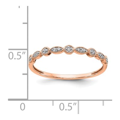 14K Rose Gold 1/20 ct tw Diamond Fancy Ring – view 6