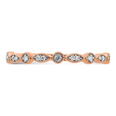 14K Rose Gold 1/20 ct tw Diamond Fancy Ring – view 7