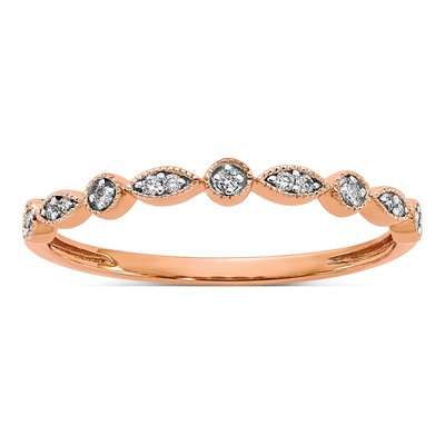 14K Rose Gold 1/20 ct tw Diamond Fancy Ring