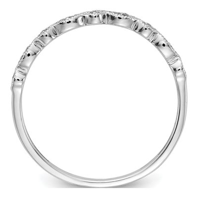 14K White Gold 1/20 ct tw Diamond Fancy Ring – view 3