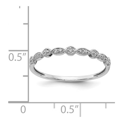 14K White Gold 1/20 ct tw Diamond Fancy Ring – view 4