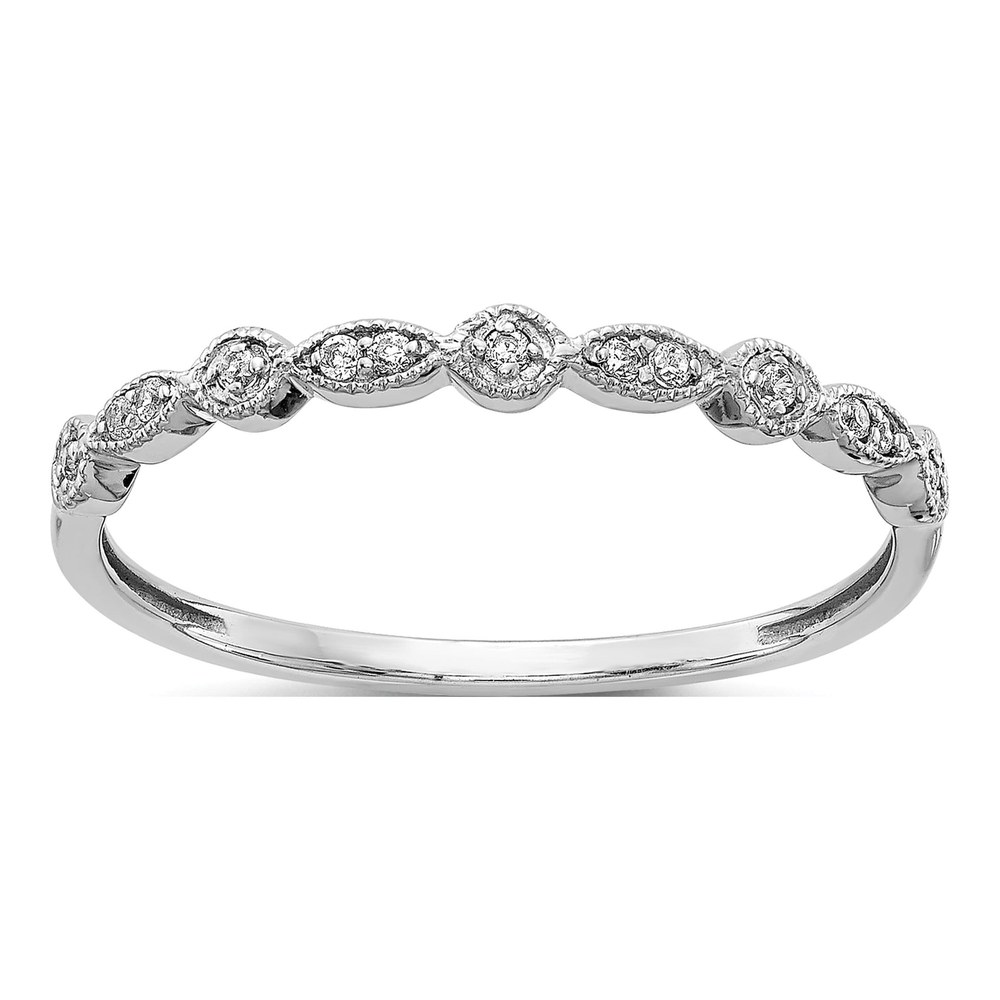 14K White Gold 1/20 ct tw Diamond Fancy Ring