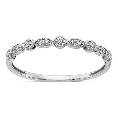 14K White Gold 1/20 ct tw Diamond Fancy Ring