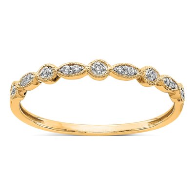 14K Yellow Gold 1/20 ct tw Diamond Fancy Ring