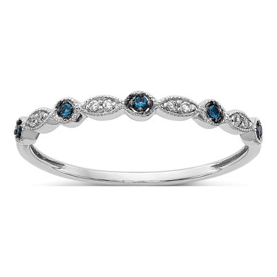 10K White Gold 1/20 ct tw Diamond Fancy Ring