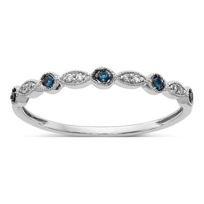 14K White Gold 1/20 ct tw Diamond Fancy Ring