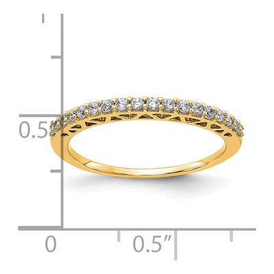 14K Yellow Gold 1/4 ct tw Lab-Grown Diamond Wedding Band – view 4