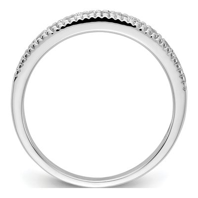 14K White Gold 3/8 ct tw Diamond Beaded Edge Wedding Band – view 3