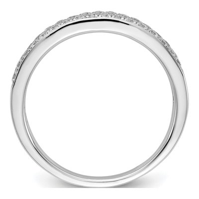 14K White Gold 0.41 ct tw Diamond 2-Row Wedding Band – view 2