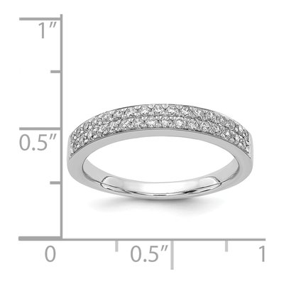 14K White Gold 0.41 ct tw Diamond 2-Row Wedding Band – view 4