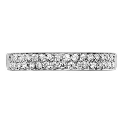 14K White Gold 0.41 ct tw Diamond 2-Row Wedding Band – view 6