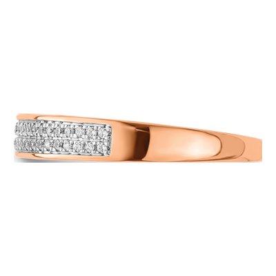 14K White Gold 1/8 ct tw Diamond 2-Row Wedding Band – view 6