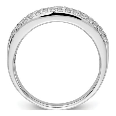 14K White Gold 1/2 ct tw Diamond Triple-Row Ring – view 3
