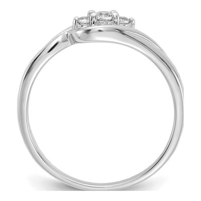 14K White Gold 1/10 ct tw Lab-Grown Diamond Three Ring – view 3