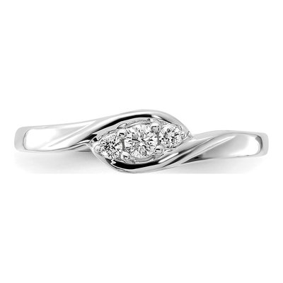 14K White Gold 1/10 ct tw Lab-Grown Diamond Three Ring – view 6