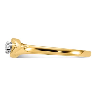 14K Yellow Gold 1/10 ct tw Lab-Grown Diamond Three Ring – view 4