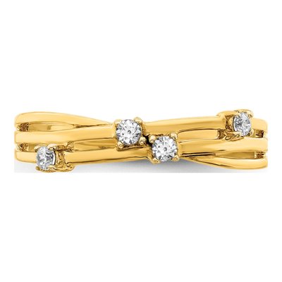 14K Yellow Gold 1/10 ct tw Diamond Fashion Ring – view 5