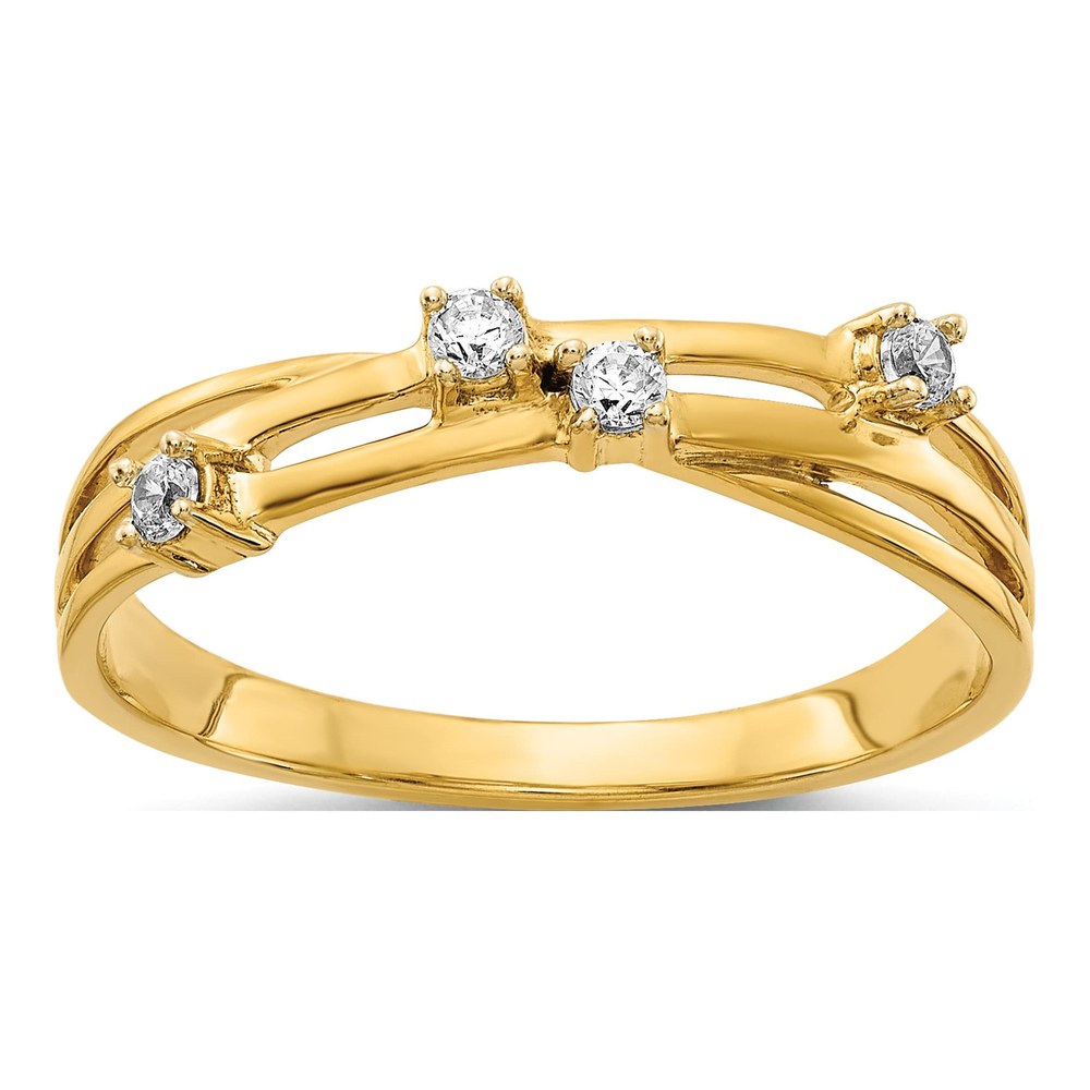 14K Yellow Gold 1/10 ct tw Diamond Fashion Ring