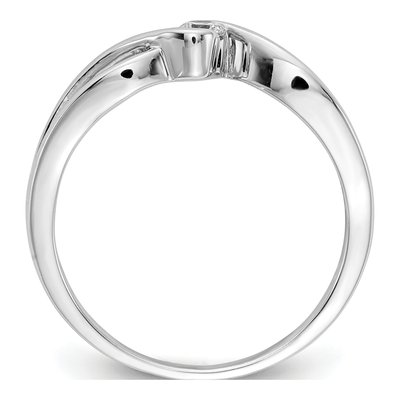 14K White Gold 1/10 ct tw Diamond Bypass Ring – view 2