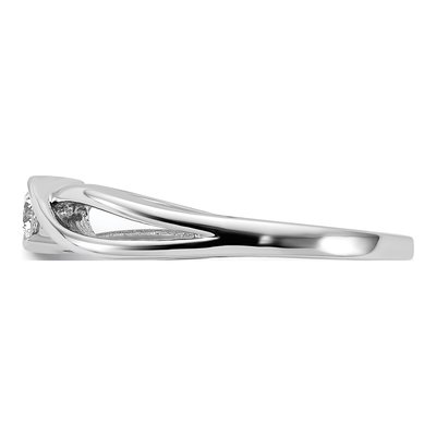 14K White Gold 1/10 ct tw Diamond Bypass Ring – view 3