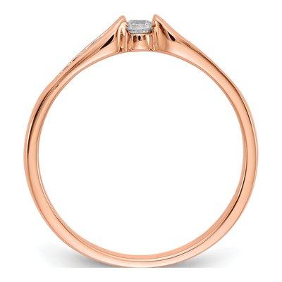 14K Rose Gold 1/8 ct tw Diamond Ring – view 3