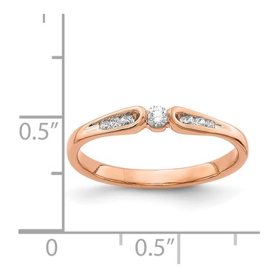 14K Rose Gold 1/8 ct tw Diamond Ring – view 5