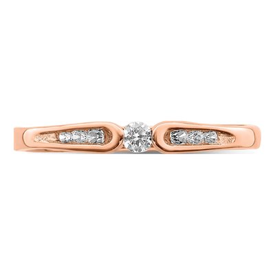 14K Rose Gold 1/8 ct tw Diamond Ring – view 6