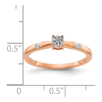 14K Rose Gold 1/15 ct tw Diamond Cluster Ring – view 3