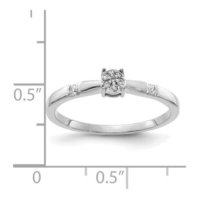 14K White Gold 1/15 ct tw Diamond Cluster Ring – view 3