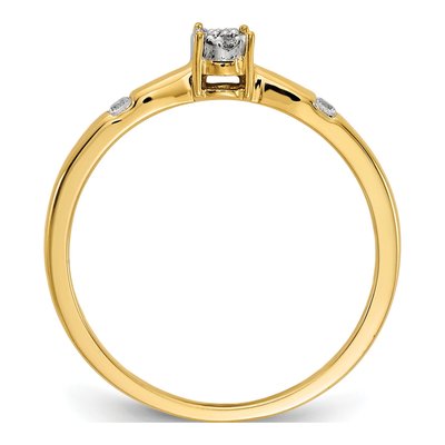14K Yellow Gold 1/15 ct tw Diamond Cluster Ring – view 2