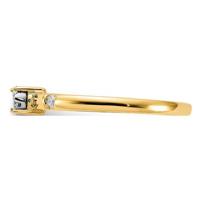14K Yellow Gold 1/15 ct tw Diamond Cluster Ring – view 3