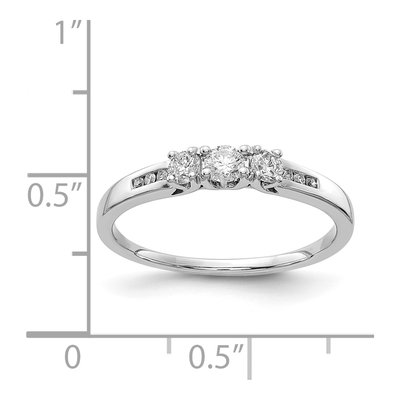 14K White Gold 1/4 ct tw Diamond 3-Stone Ring – view 4