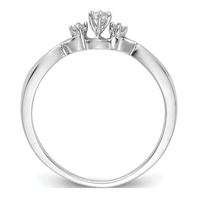 10K White Gold 1/10 ct tw 3-Stone Diamond Ring – view 2