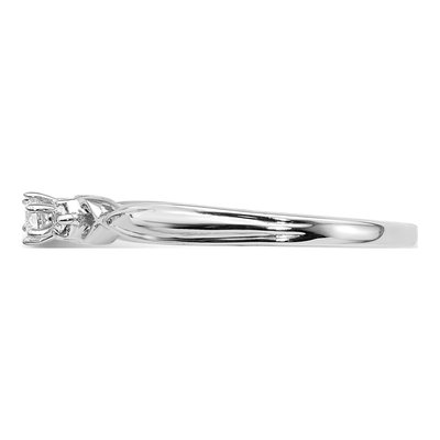 10K White Gold 1/10 ct tw 3-Stone Diamond Ring – view 3