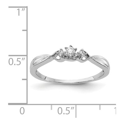 14K White Gold 1/10 ct tw Diamond 3-Stone Ring – view 5