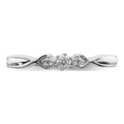 14K White Gold 1/10 ct tw Diamond 3-Stone Ring – view 6