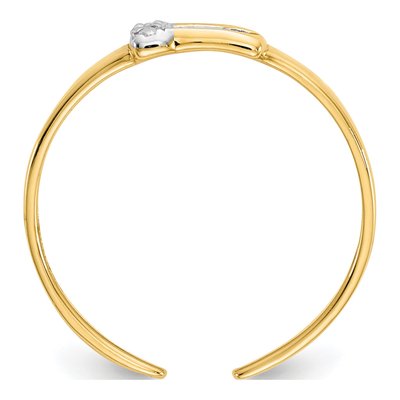 14K Yellow Gold Diamond Buckle Toe Ring – view 3