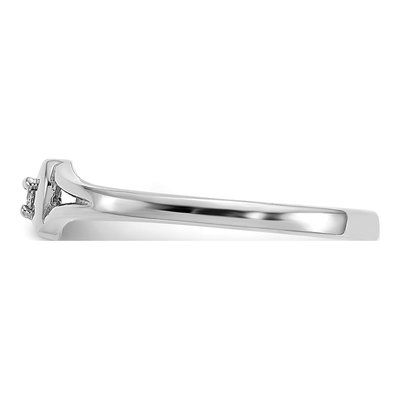 10K White Gold Diamond Heart Toe Ring – view 3
