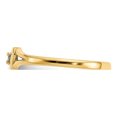 14K Yellow Gold Diamond Heart Toe Ring – view 4