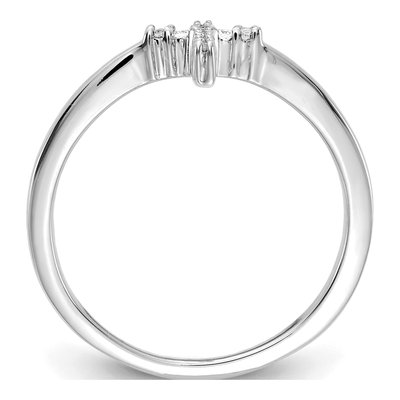14K White Gold 1/15 ct tw Diamond Cross Ring – view 3
