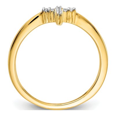 14K Yellow Gold 1/15 ct tw Diamond Cross Ring – view 3