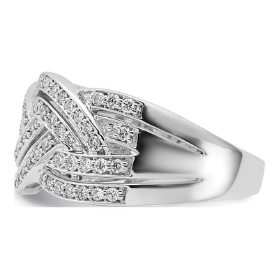 14K White Gold 1/2 ct tw Diamond Woven Ring – view 4