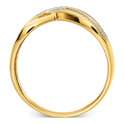 14K Yellow Gold 1/6 ct tw Diamond Ring – view 2