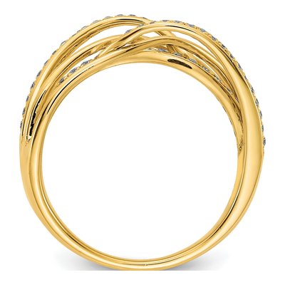 14K Yellow Gold 1/4 ct tw Diamond Woven Ring – view 2