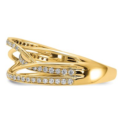 14K Yellow Gold 1/4 ct tw Diamond Woven Ring – view 3